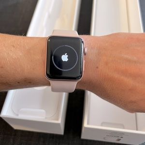 Apple Watch Series 2 38mm - Rose Gold Aluminum Watch - Pink Sand Sport Band